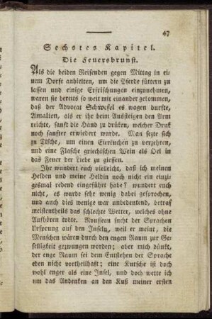 Sechstes Kapitel. Die Feuersbrunst.