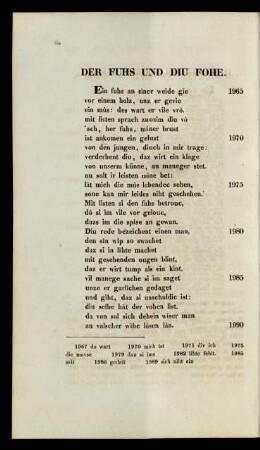 Der Fuhs Und Diu Fohe.