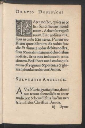 Salutatio Angelica.