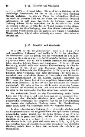§. 13. Identität und Gleichheit.