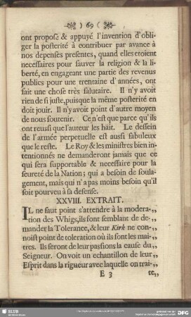 XXVIII. Extrait