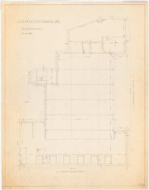 Geschäftshaus und Kino Tauentzienstraße 19-19a, Berlin-Schöneberg: Umbau des Kinos zum Kaufhaus: Grundriss DG (nicht ausgebaut) 1:100