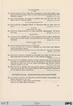 Antiquitäten, Einrichtungsgegenstände (Nr. 890-979)