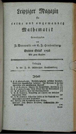Drittes Stück. 1786.