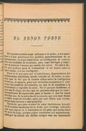 El señor pobre