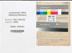 Entnazifizierung Wilhelm Sattler, geb. 18.05.1908 (Finanzangest.)