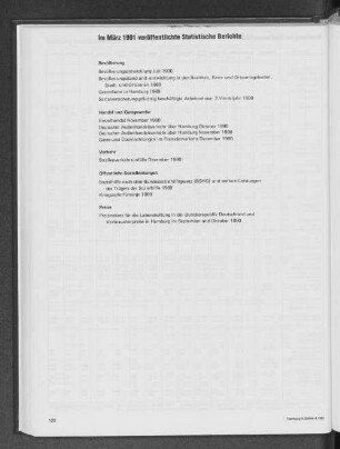Im März 1991 veröffentlichte Statistische Berichte