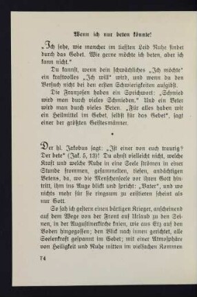74-75 Wenn ich nur beten könnte!