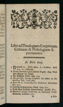 1-12, In Folio maj. - In Folio min.