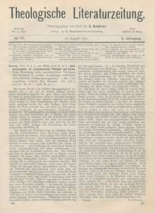 465-466 [Rezension] Herzog, J. J., Real-Encyklopädie für protestantische Theologie und Kirche. 2. durchg. verb. u. verm. Aufl. 1. Bd