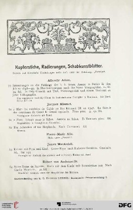 Kupferstiche, Radierungen, Schabkunstblätter (Nr. 79-857)
