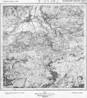 879 Partenkirchen-Garmisch Topographische Karte von Bayern 1:25.000 [Positionsblätter]