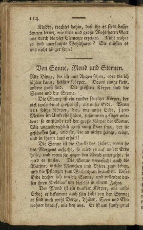 Von Sonne, Mond und Sternen.