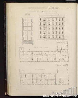 Planche No. 7 Habitations ouvrières Parisiennes. Maison de M. M. Péreire aux Batignolles