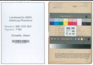 Entnazifizierung Albert Schaefer , geb. 24.01.1907 (Vulkaniseur)