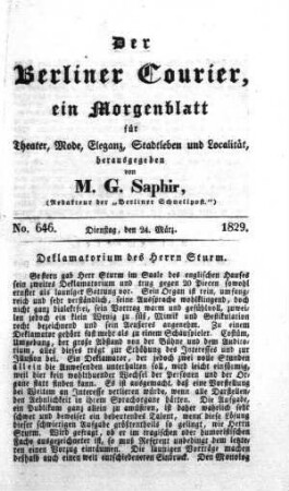 No. 646., Dienstag, den 24. März 1829