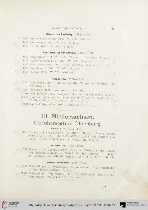 III. Niedersachsen (Nr. 3964 - 4008)