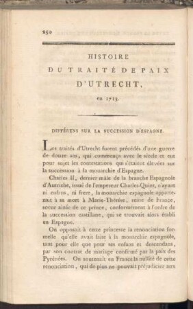 IX. Histoire des traités de paix D'Utrecht