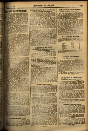 Zweite Ausgabe vom Mittwoch, den 17. April 1935.