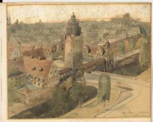 Platzanlage Monatskonkurrenz März 1908: Perspektivische Ansicht