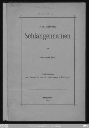 Aramäische Schlangennamen