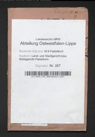 Erbvertrag der Geschwister Holtgreven zu Paderborn