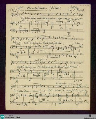 Abendstimmung - Mus. Hs. 1411,7 : V, pf; f; RebF CF 100
