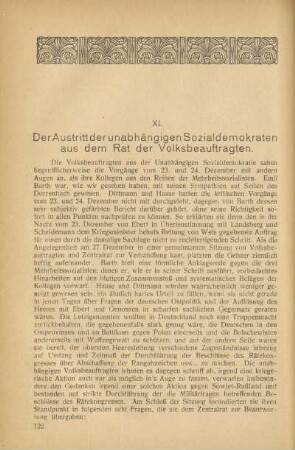 XI. Der Austritt der unabhängigen Sozialdemokraten aus dem Rat der Volksbeauftragten