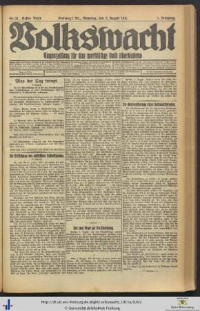 05.08.1911 (Erstes Blatt)