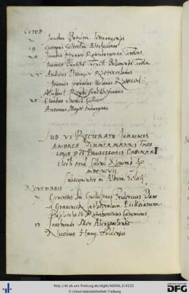 [fol. 107] Rektorat Johannes Andreas Zimmermann 1617/18