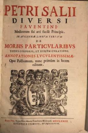 In Avicennae librum III. de morbis particularibus ... annotationes
