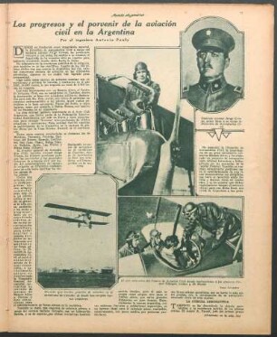 Los progresos y el porvenir de la aviación civil en la Argentina