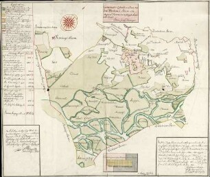 Geometrischer Zehendenplan von dem Altenheimer Bann, ...