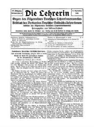 Landesverein Preußischer Volksschullehrerinnen : achte ordentliche Versammlung Pfingsten 1910 in Berlin