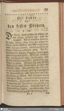 Die Lehre von den festen Körpern