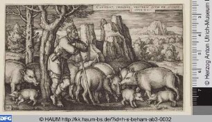 Der verlorene Sohn hütet die Schweine