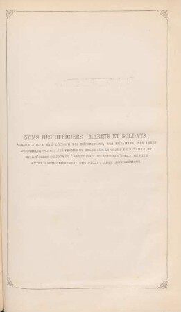 Noms des officiers, marins et soldats, ...