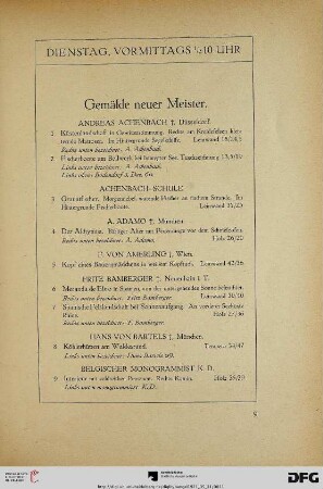 Dienstag, vormittags ½10 Uhr (Nr. 1-184)