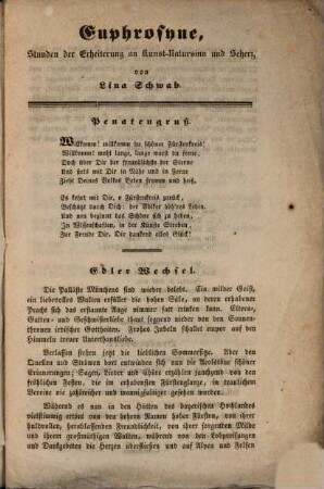 Euphrosyne : Stunden der Erheiterung an Kunst-Natursinn und Scherz. 1838,1