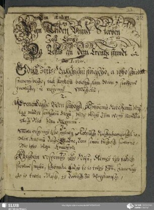 Vom Leiden Unndt Sterben Jesu Christii