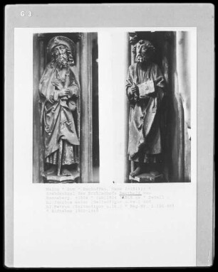 Grabmal des Erzbischofs Berthold von Henneberg: Der heilige Jakobus major und der heilige Petrus