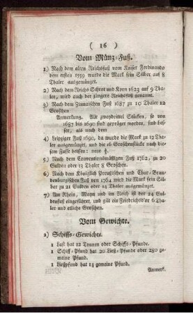 Vom Gewichte.