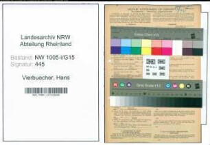 Entnazifizierung Hans Vierbuecher , geb. 15.07.1905 (Geschaeftsleiter)