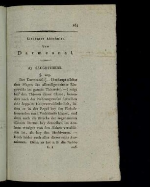 Siebenter Abschnitt. Vom Darmcanal