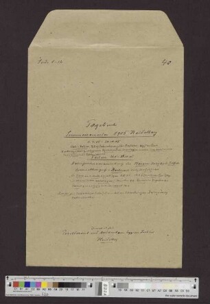 Band 40: Sommersemster 1905 Heidelberg (Dr. med. u. phil, Privatdozent und Assistent im Hygien. Institut Heidelberg)