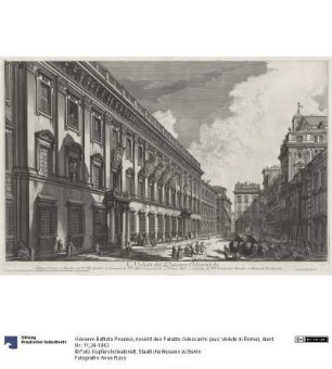 Ansicht des Palazzo Odescalchi (aus: Vedute di Roma)