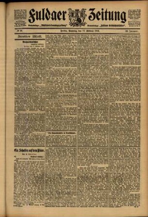 Zweite Ausgabe vom Samstag, den 17. Februar 1906.