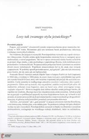 Losy tak zwanego stylu jezuickiego