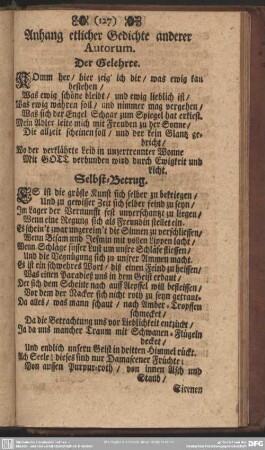 Anhang etlicher Gedichte anderer Autorum