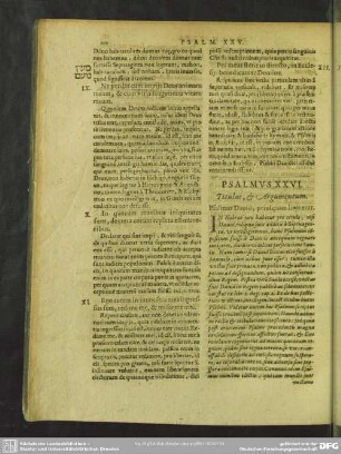 Psalmus XXVI